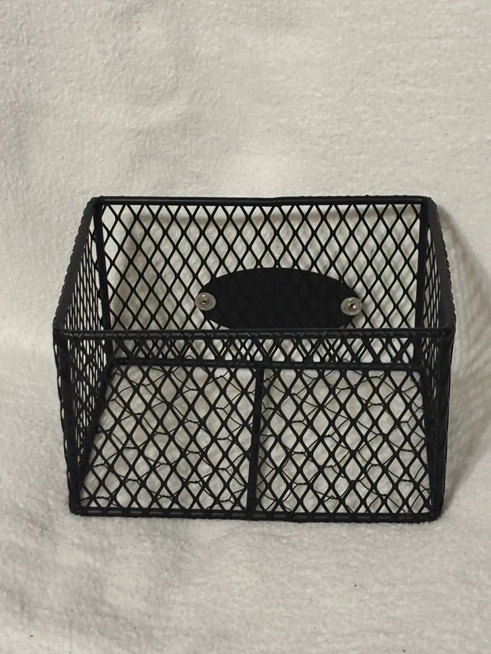 Black Metal Mesh Desk Organizer Basket
